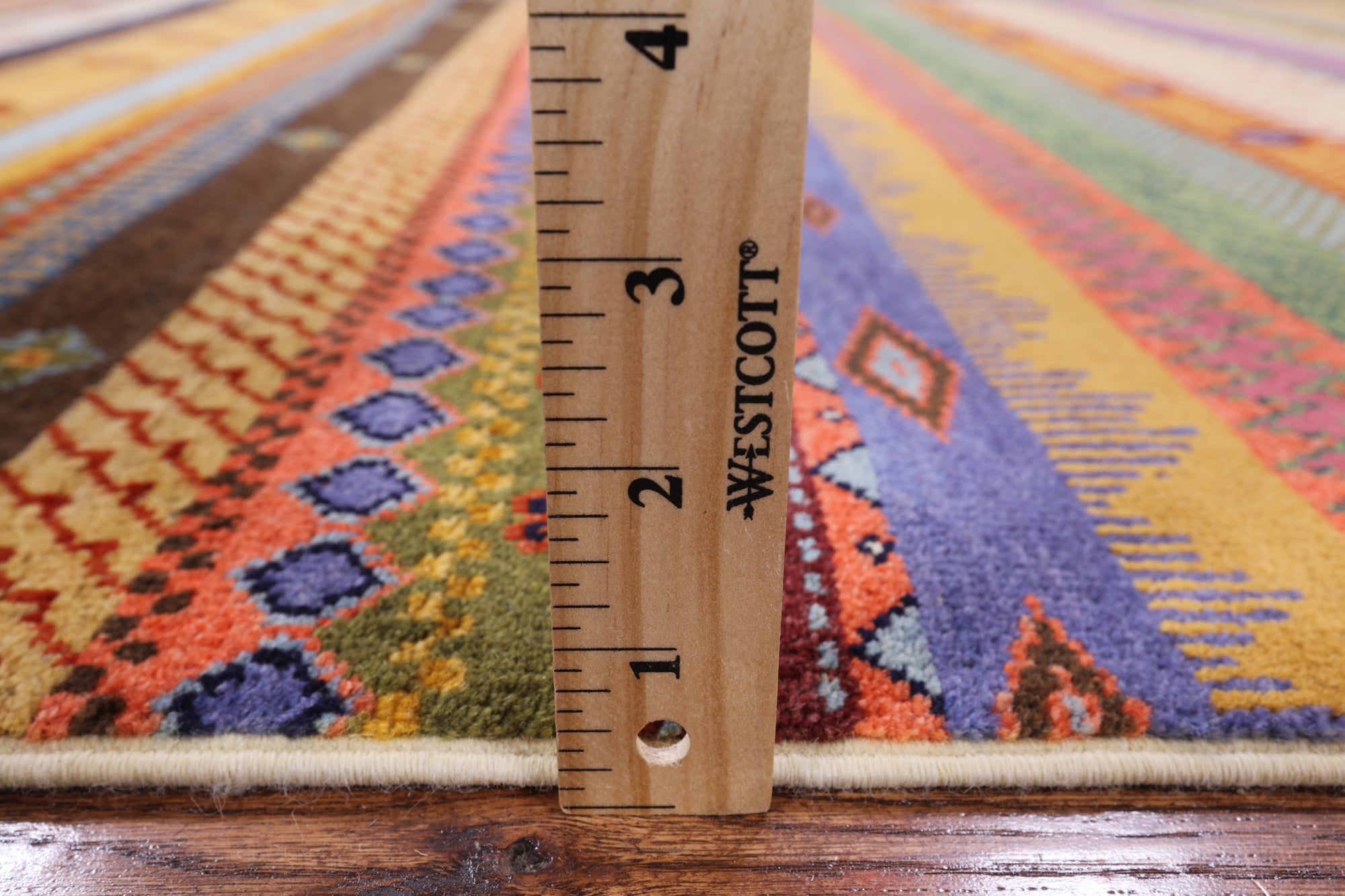 Persian Gabbeh Handmade Wool Rug - 4' 1" X 6' 3" - Golden Nile