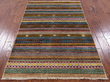 Persian Gabbeh Handmade Wool Rug - 4' 0" X 6' 0" - Golden Nile