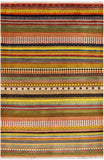 Persian Gabbeh Hand Knotted Wool Rug - 4' 2" X 6' 3" - Golden Nile