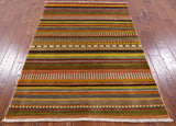 Persian Gabbeh Hand Knotted Wool Rug - 4' 2" X 6' 3" - Golden Nile