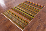 Persian Gabbeh Hand Knotted Wool Rug - 4' 2" X 6' 3" - Golden Nile