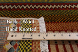 Persian Gabbeh Hand Knotted Wool Rug - 4' 2" X 6' 3" - Golden Nile