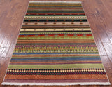 Persian Gabbeh Handmade Wool Rug - 3' 8" X 6' 1" - Golden Nile