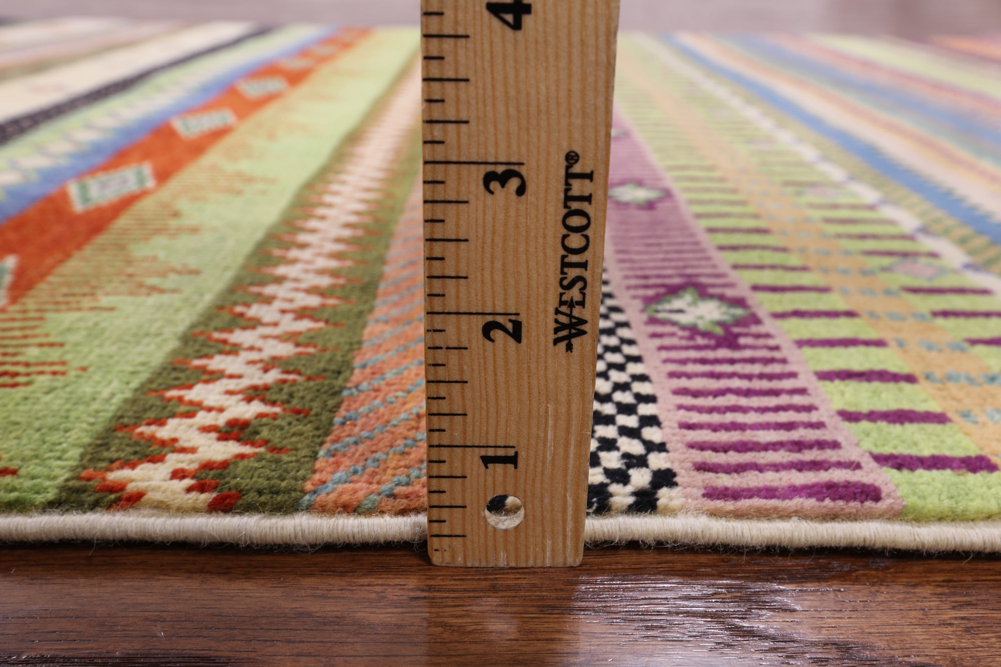 Persian Gabbeh Handmade Wool Rug - 3' 8" X 6' 1" - Golden Nile