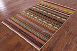 Persian Gabbeh Hand Knotted Wool Rug - 4' 2" X 6' 2" - Golden Nile