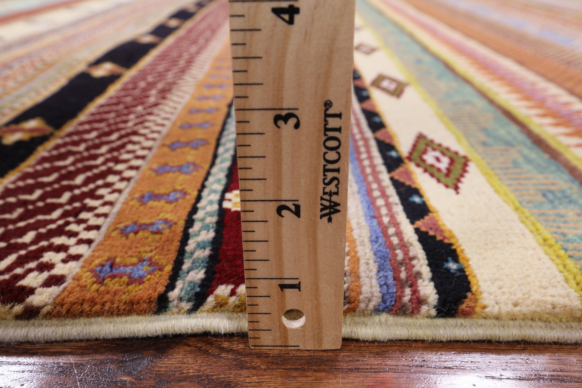 Persian Gabbeh Hand Knotted Wool Rug - 4' 2" X 6' 2" - Golden Nile