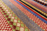 Tribal Persian Gabbeh Handmade Wool Rug - 4' 1" X 6' 3" - Golden Nile