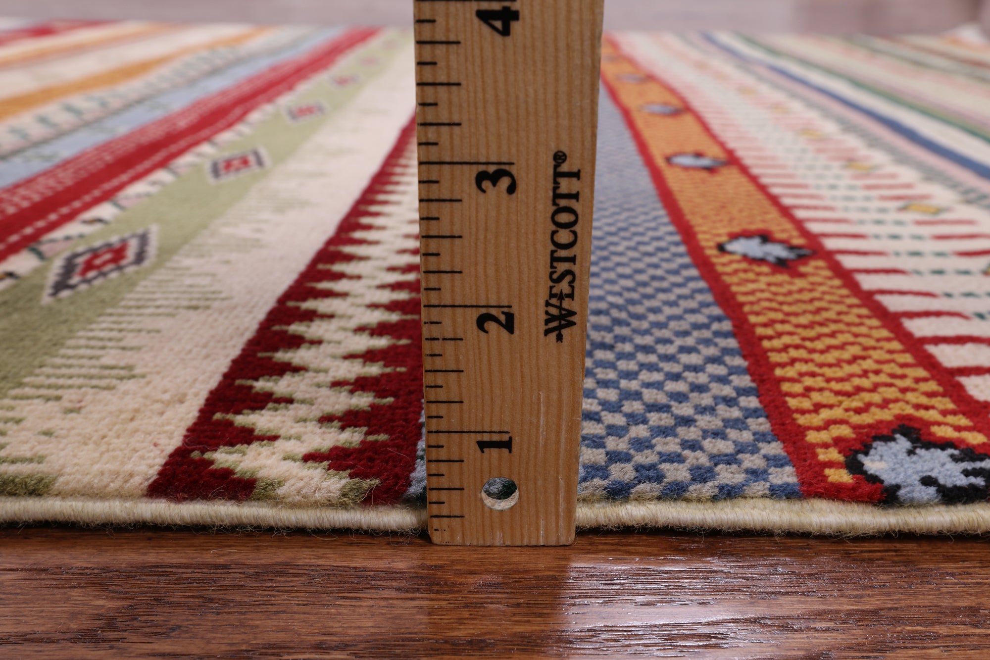 Persian Gabbeh Handmade Wool Rug - 4' 1" X 6' 1" - Golden Nile