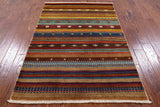 Persian Gabbeh Hand-Knotted Wool Rug - 4' 1" X 6' 3" - Golden Nile