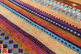 Persian Gabbeh Hand-Knotted Wool Rug - 4' 1" X 6' 3" - Golden Nile