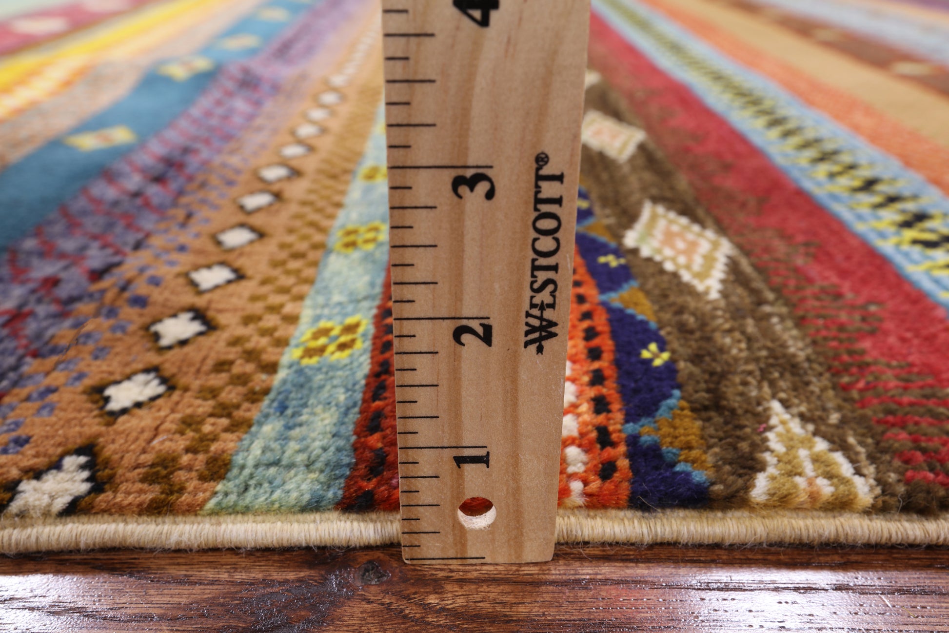 Persian Gabbeh Hand-Knotted Wool Rug - 4' 1" X 6' 3" - Golden Nile