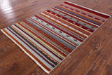 Persian Tribal Gabbeh Handmade Wool Rug - 4' 0" X 6' 0" - Golden Nile