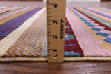 Persian Tribal Gabbeh Hand Knotted Wool Rug - 4' 0" X 5' 8" - Golden Nile