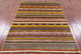 Persian Gabbeh Hand Knotted Wool Rug - 4' 1" X 5' 10" - Golden Nile