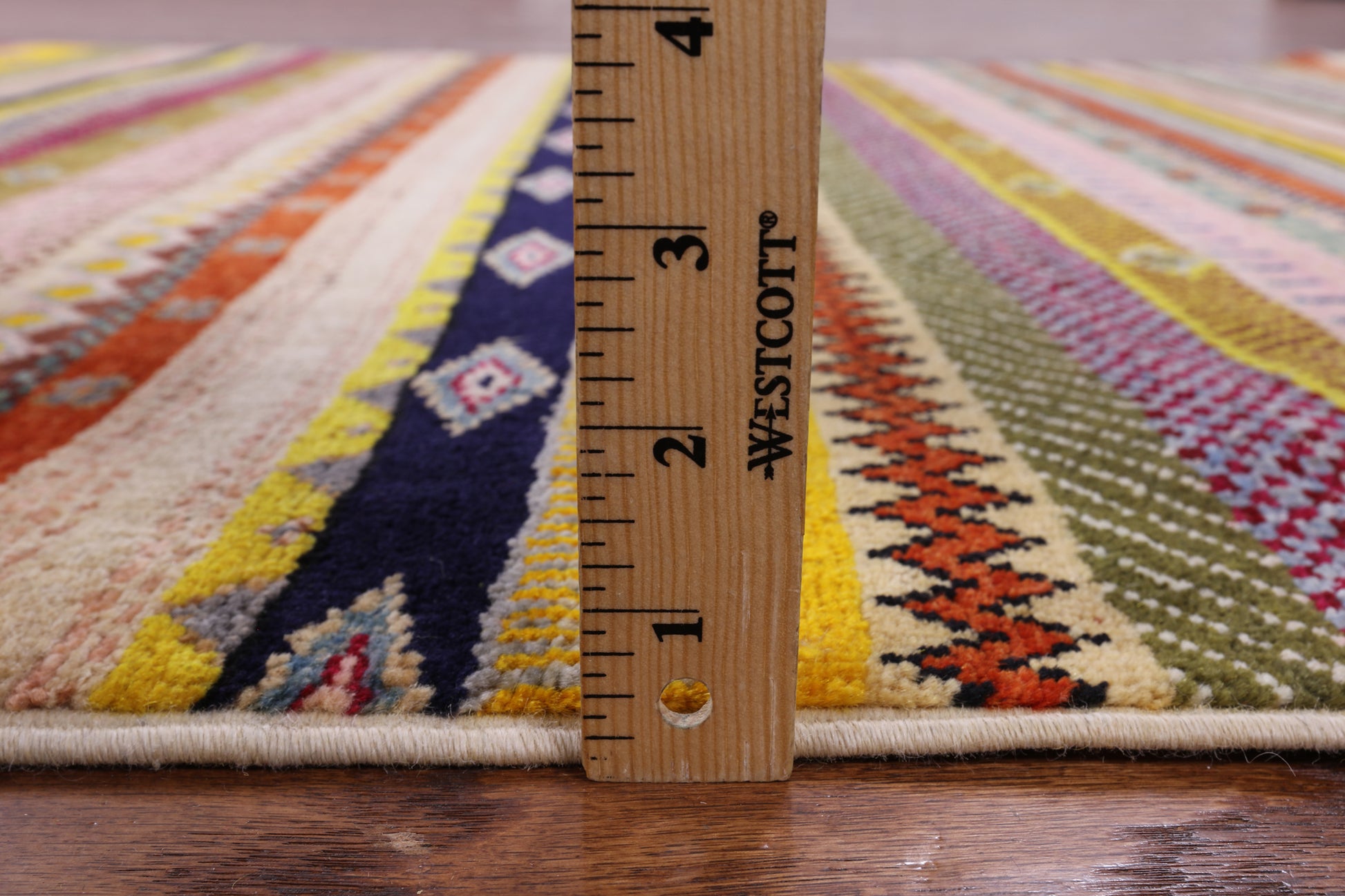 Persian Gabbeh Hand Knotted Wool Rug - 4' 1" X 5' 10" - Golden Nile