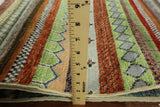 2' X 6' Handmade Runner Super Gabbeh Loribaft Wool Rug - Golden Nile