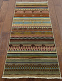 2' X 5' Oriental Runner Lori Super Gabbeh Wool Rug - Golden Nile