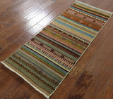 2' X 5' Oriental Runner Lori Super Gabbeh Wool Rug - Golden Nile