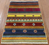 2' X 3' Oriental Super Gabbeh Handmade Rug - Golden Nile