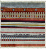 2' X 2' Oriental Handmade Square Tribal Super Gabbeh Wool Rug - Golden Nile