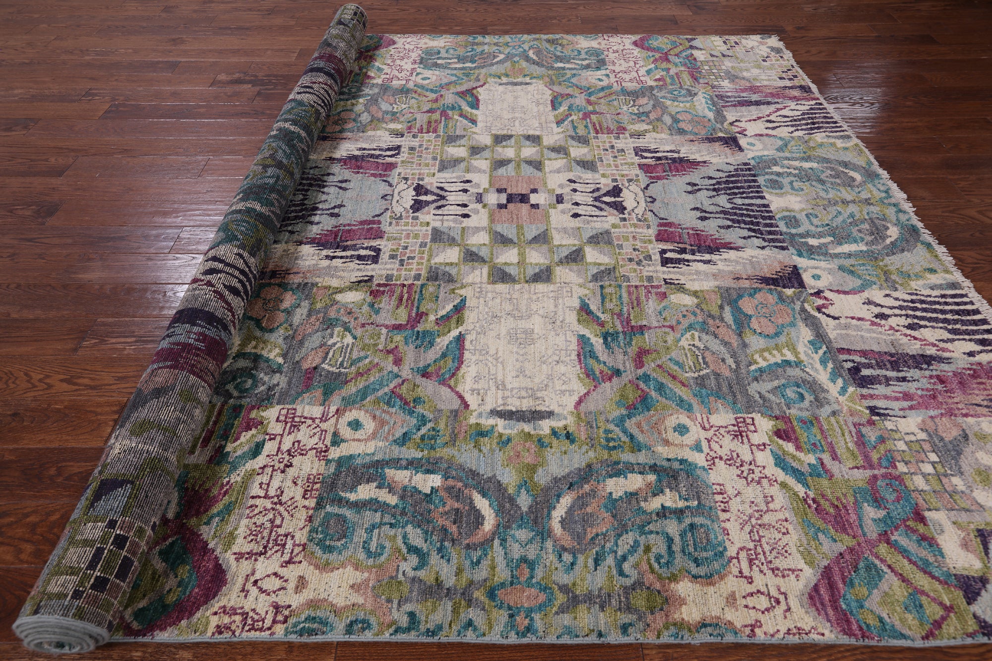 William Morris Hand Knotted Wool Area Rug - 8' 5" X 11' 9" - Golden Nile