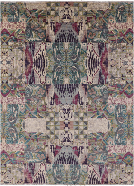 William Morris Hand Knotted Wool Area Rug - 8' 5" X 11' 9" - Golden Nile