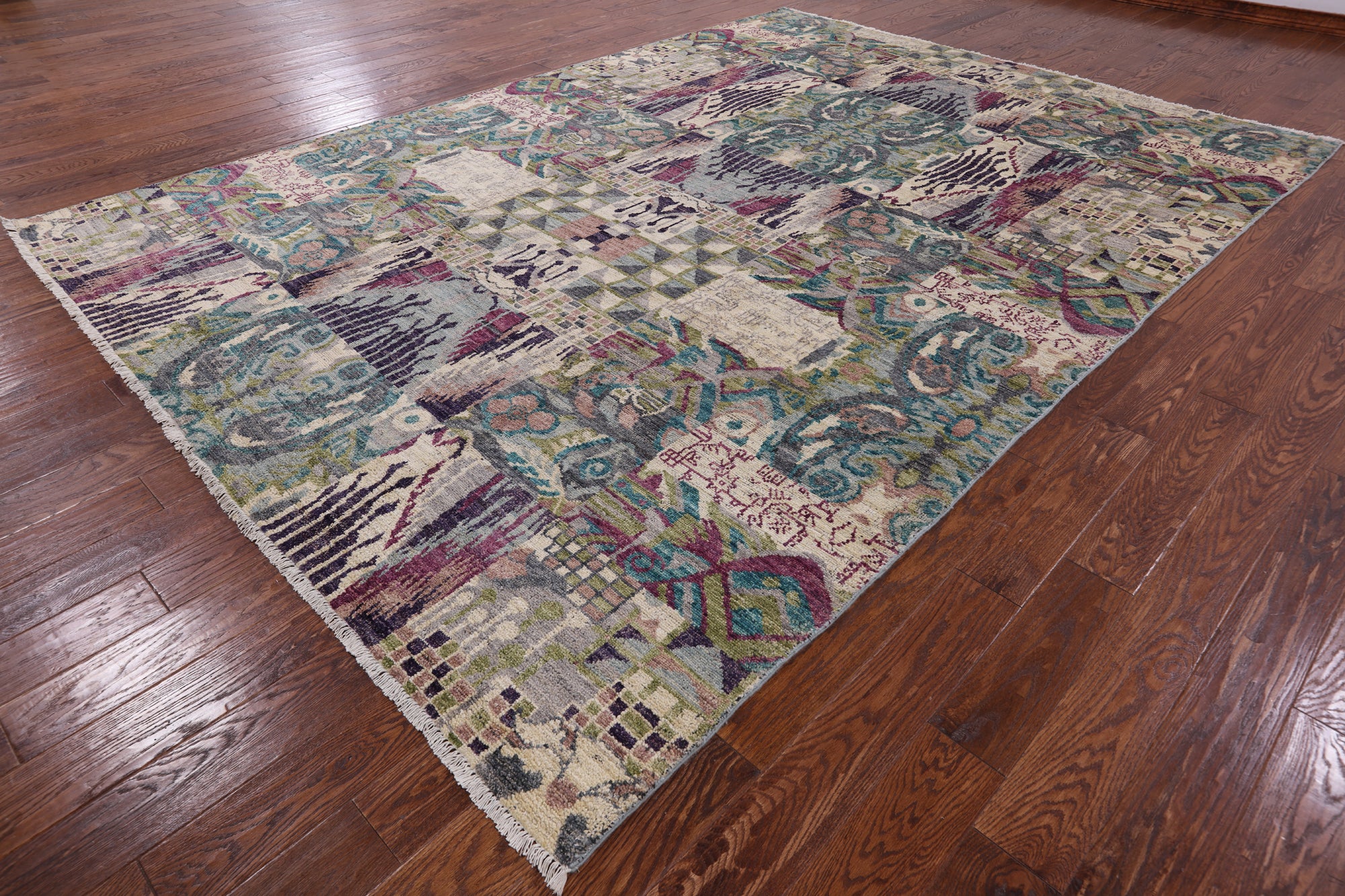 William Morris Hand Knotted Wool Area Rug - 8' 5" X 11' 9" - Golden Nile
