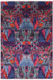 William Morris Hand Knotted Wool Area Rug - 5' 11" X 8' 9" - Golden Nile
