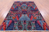 William Morris Hand Knotted Wool Area Rug - 5' 11" X 8' 9" - Golden Nile
