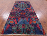 William Morris Hand Knotted Wool Rug - 5' 2" X 12' 2" - Golden Nile
