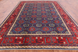 Blue Fine Serapi Hand Knotted Wool Rug - 9' 3" X 11' 9" - Golden Nile