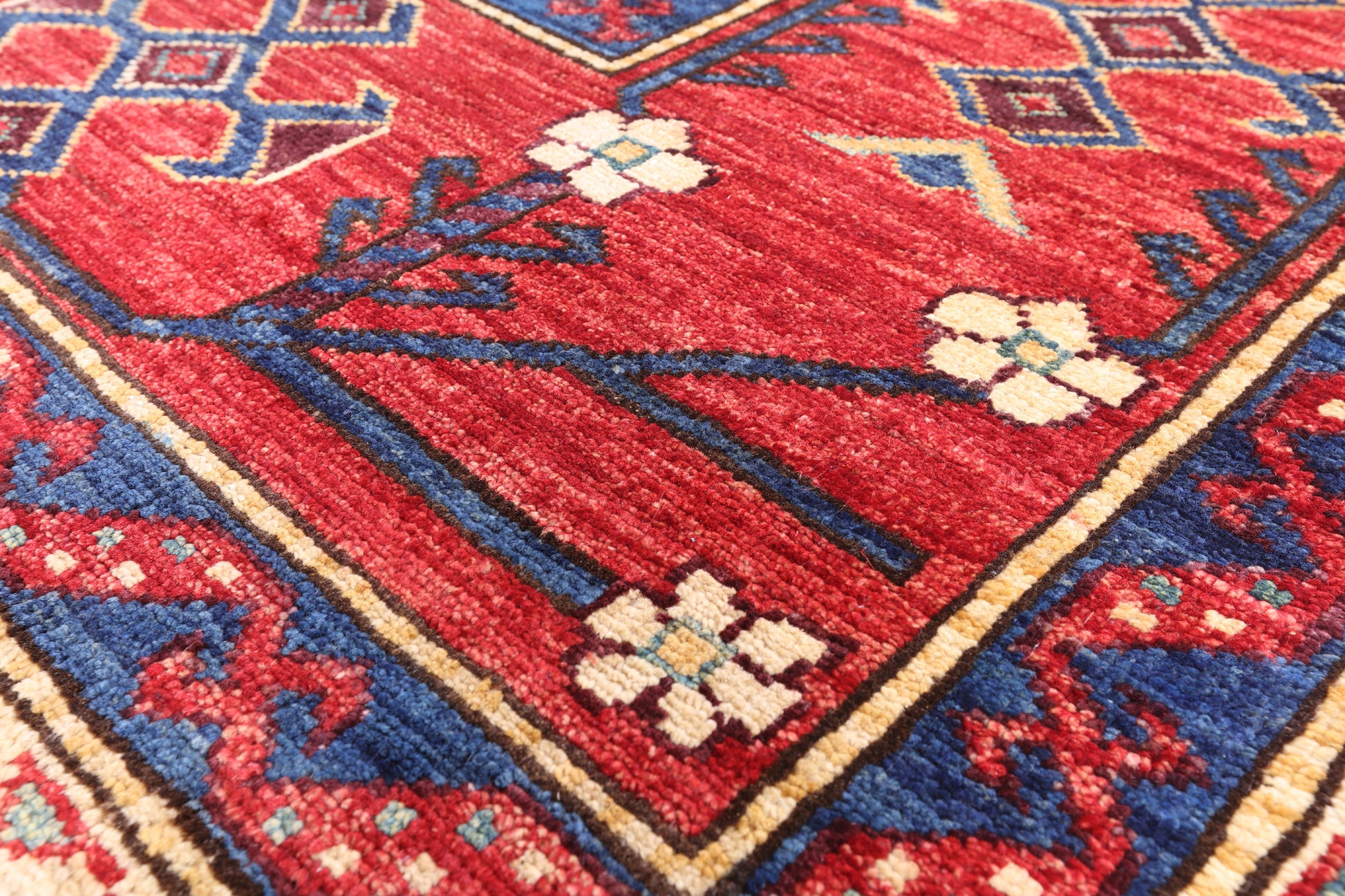 Blue Fine Serapi Hand Knotted Wool Rug - 9' 3" X 11' 9" - Golden Nile
