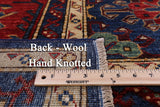 Blue Fine Serapi Hand Knotted Wool Rug - 9' 3" X 11' 9" - Golden Nile