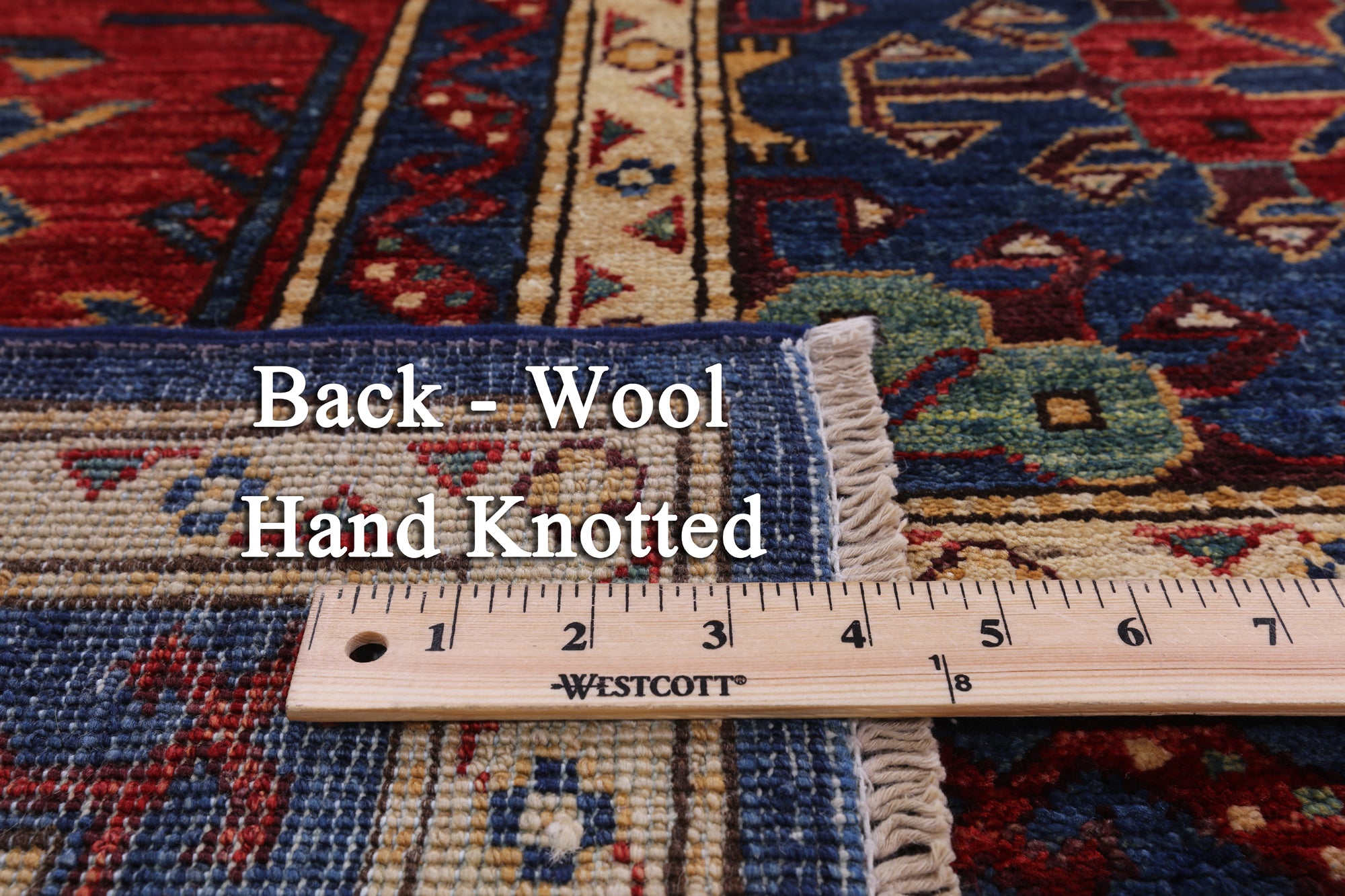 Blue Fine Serapi Hand Knotted Wool Rug - 9' 3" X 11' 9" - Golden Nile