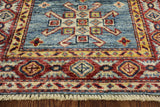 2' X 6' Super Fine Kazak Hand Knotted Runner Wool Rug - Golden Nile