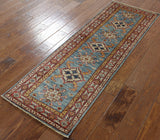 2' X 6' Super Fine Kazak Runner Oriental Wool Rug - Golden Nile