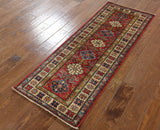 2' 1" X 5' 9" Super Kazak Runner Wool Rug - Golden Nile