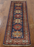 2' X 6'  Oriental Runner Super Fine Kazak Hand Knotted Rug - Golden Nile