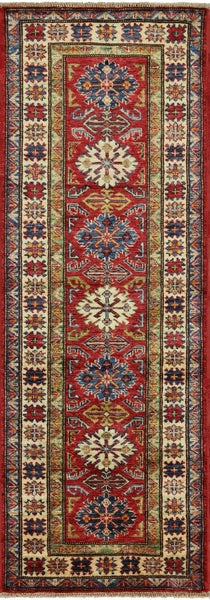 2' X 6' Super Fine Kazak Oriental Runner Wool Rug - Golden Nile