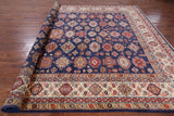 Blue Fine Kazak Hand Knotted Wool Rug - 10' 0" X 13' 4" - Golden Nile