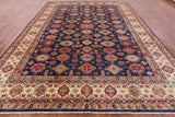 Blue Fine Kazak Hand Knotted Wool Rug - 10' 0" X 13' 4" - Golden Nile