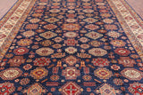 Blue Fine Kazak Hand Knotted Wool Rug - 10' 0" X 13' 4" - Golden Nile
