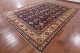 Blue Fine Kazak Hand Knotted Wool Rug - 10' 0" X 13' 4" - Golden Nile