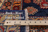 Blue Fine Kazak Hand Knotted Wool Rug - 10' 0" X 13' 4" - Golden Nile