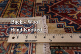 Ivory Super Fine Kazak Handmade Wool Rug - 7' 11" X 9' 10" - Golden Nile