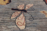 Grey Butterflies Design Modern Hand-Knotted Wool Rug - 6' 0" X 8' 7" - Golden Nile