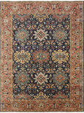 9' X 12' Hand Knotted Fine Serapi Oriental Wool Rug - Golden Nile