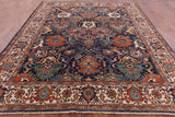 Blue Fine Serapi Wool Rug - 8' 4" X 9' 9" - Golden Nile