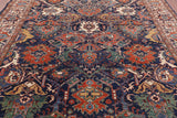 Blue Fine Serapi Wool Rug - 8' 4" X 9' 9" - Golden Nile