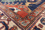 Blue Fine Serapi Wool Rug - 8' 4" X 9' 9" - Golden Nile